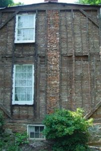 Ballooned framed house-front side in Waterford VA