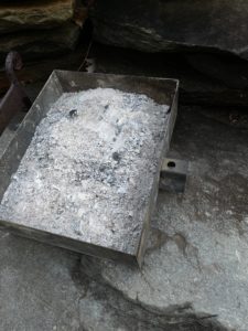 Wood ash from a wood stove